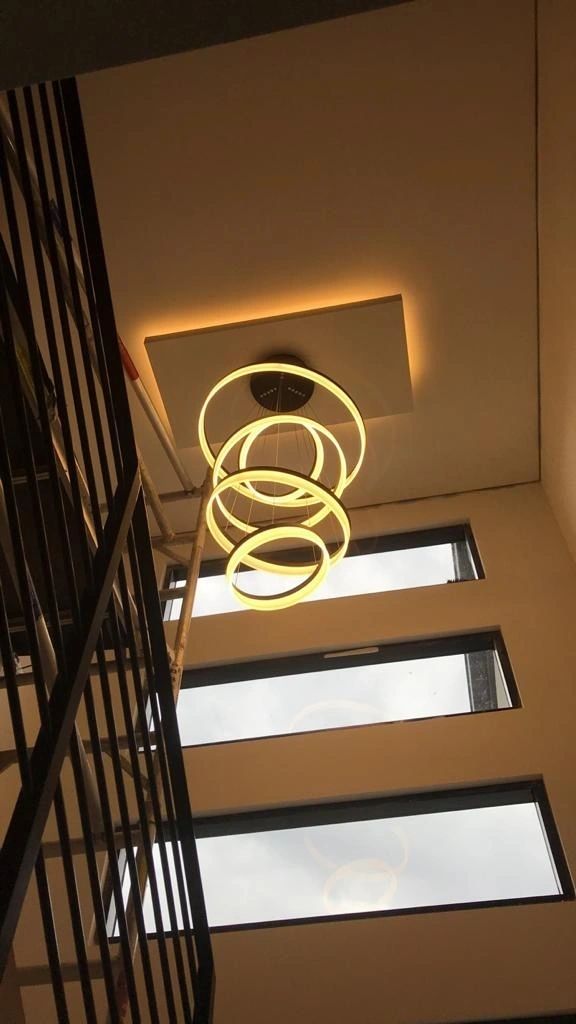 Feature LED ring lighting installation Sydney