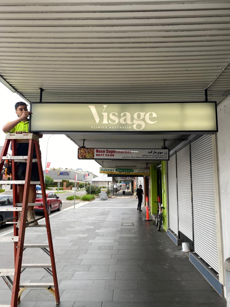 Commercial shopfront lighting installation Sydney — Visage