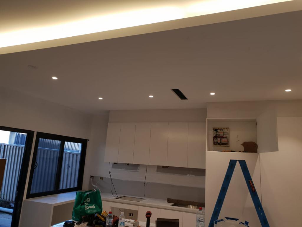 LED downlight and strip lighting new build Sydney
